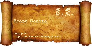 Brosz Rozita névjegykártya